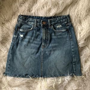& Denim mid-rise mini skirt.